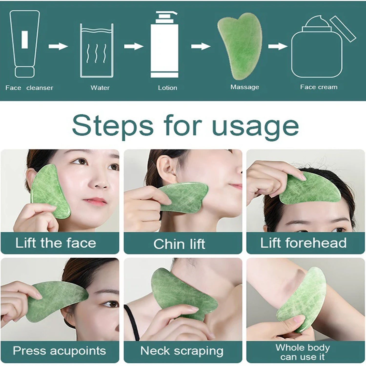 0318 Gua Sha Stone and Anti Aging Jade Roller Massager for Face Massage Natural Face Skincare Massager & Face Roller Massager for Women | Face Shaper Jade Roller and Gua Sha Set for Glowing Skin 0318 Gua Sha Stone and Anti Aging Jade Roller Massager for Face Massage Natural Face Skincare Massager & Face Roller Massager for Women | Face Shaper Jade Roller and Gua Sha Set for Glowing Skin